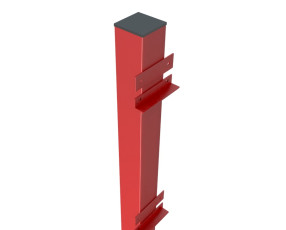 Столб для забора с одной планкой 25 x 25 мм 3 м